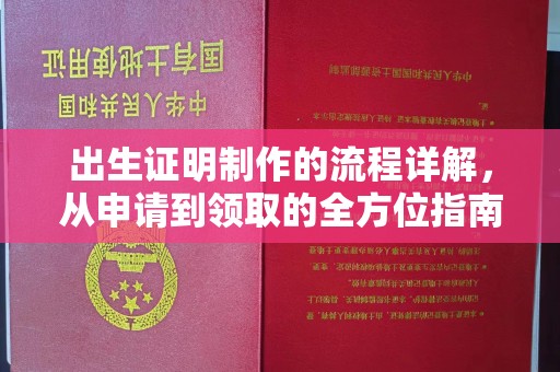 下城出生证明制作的流程详解，从申请到领取的全方位指南